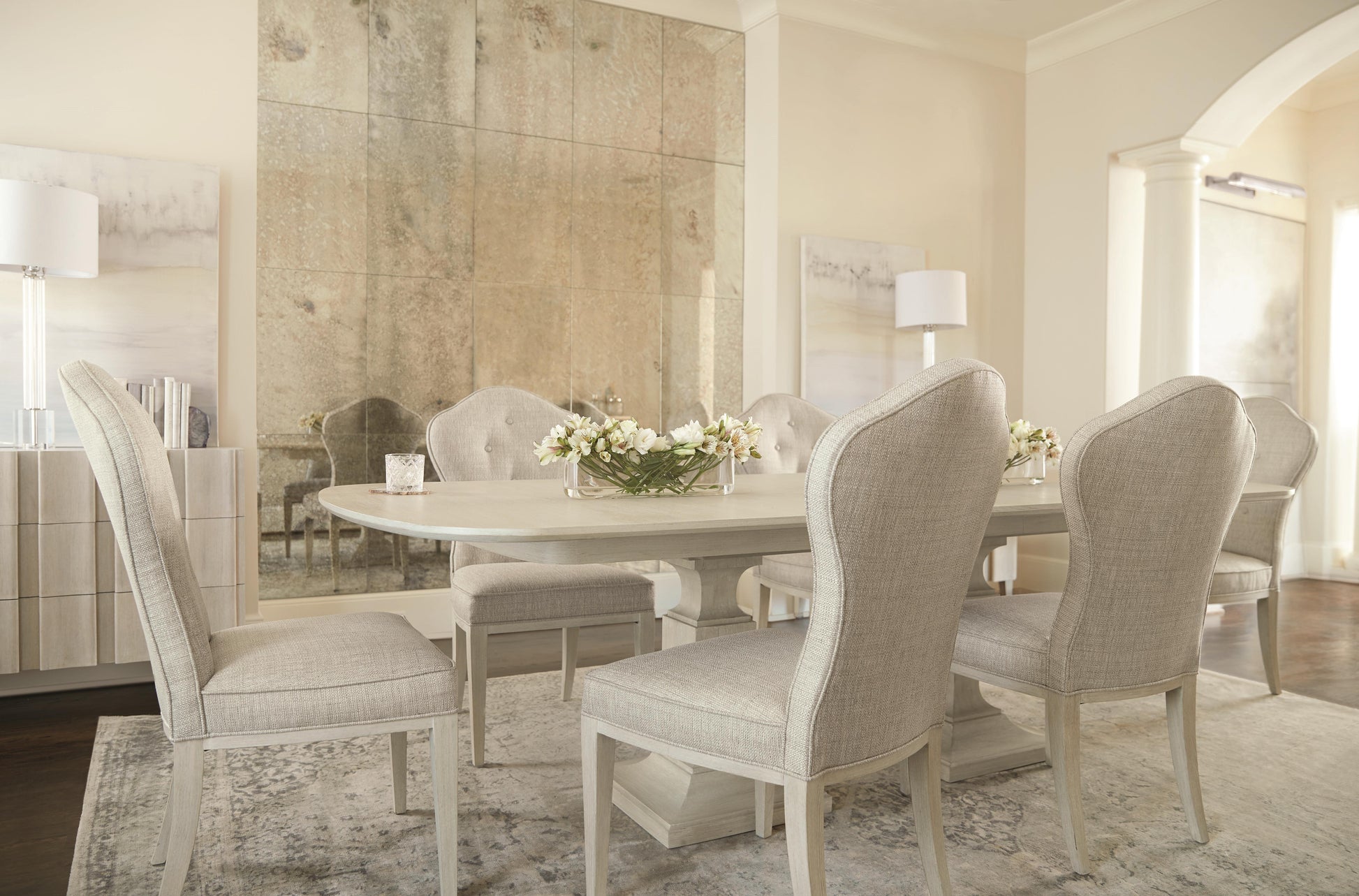 Luxury East Hampton Dining Table Modern Italian Style for Villa