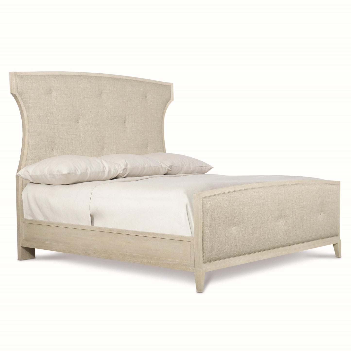 Luxury East Hampton Fabric Panel Bed Modern Italian Style for Villa