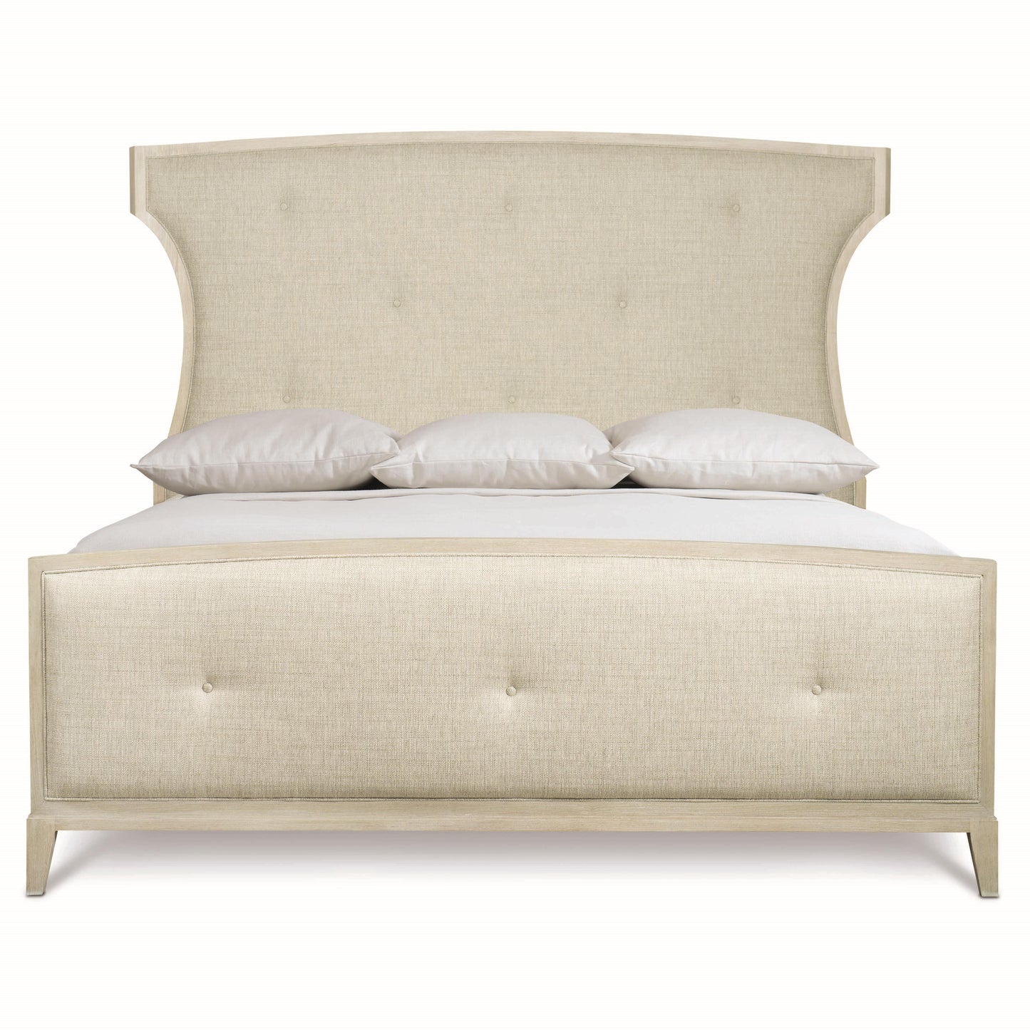 Luxury East Hampton Fabric Panel Bed Modern Italian Style for Villa