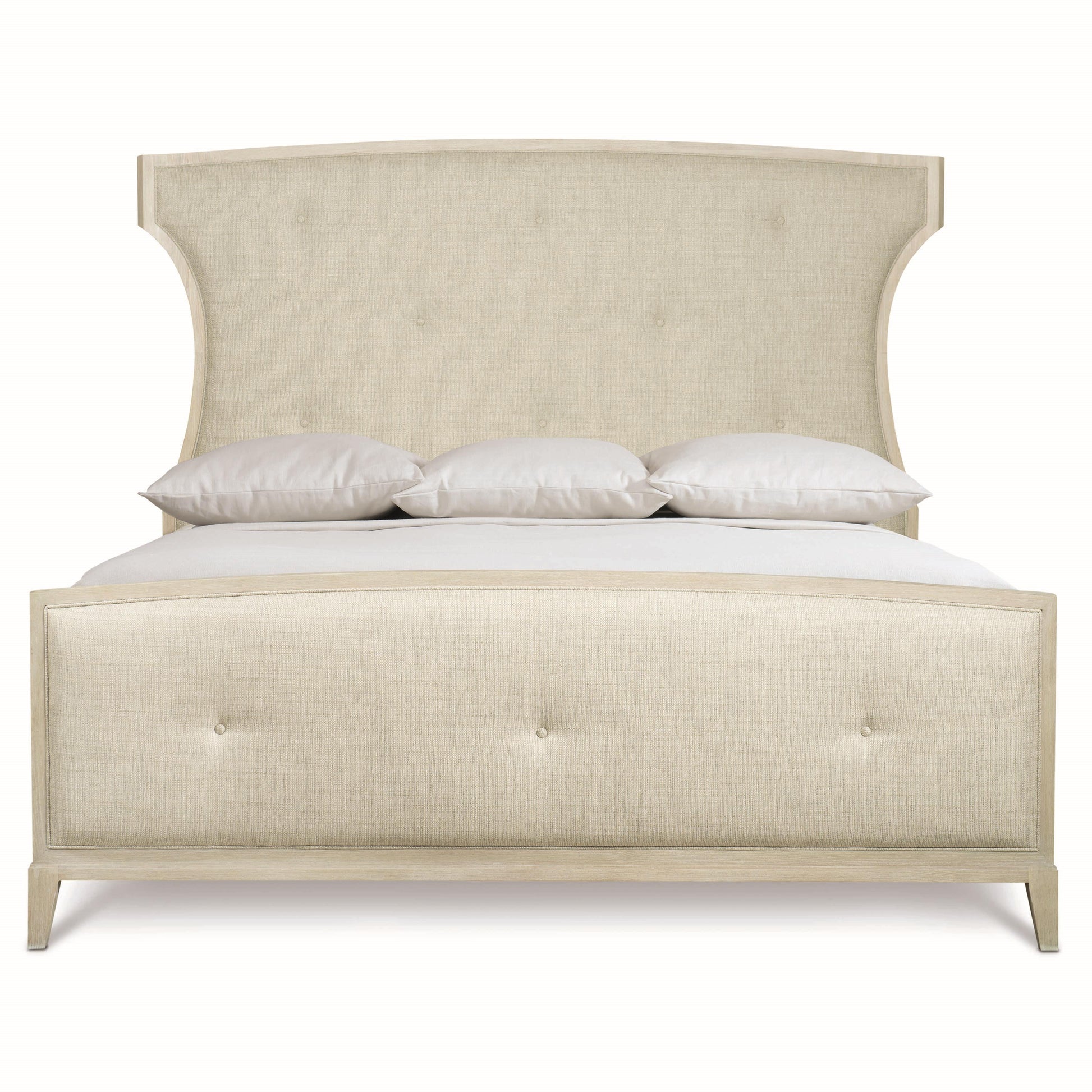 Luxury East Hampton Fabric Panel Bed Modern Italian Style for Villa