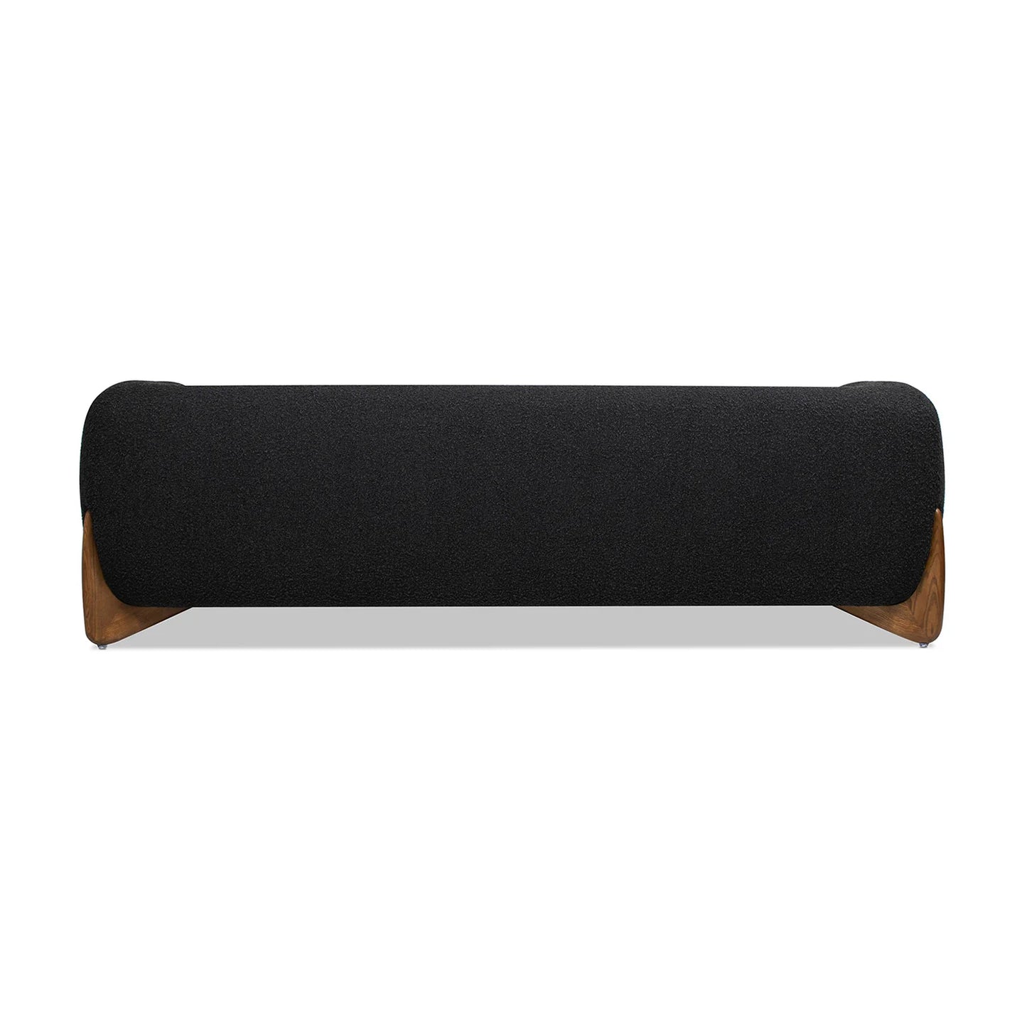 Luxury Ebony Boucle 3-Seater Sofa Modern Italian Style for Villa