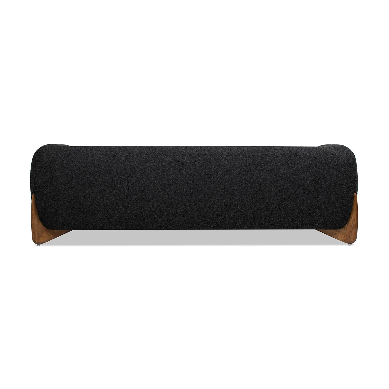 Luxury Ebony Boucle 3-Seater Sofa Modern Italian Style for Villa