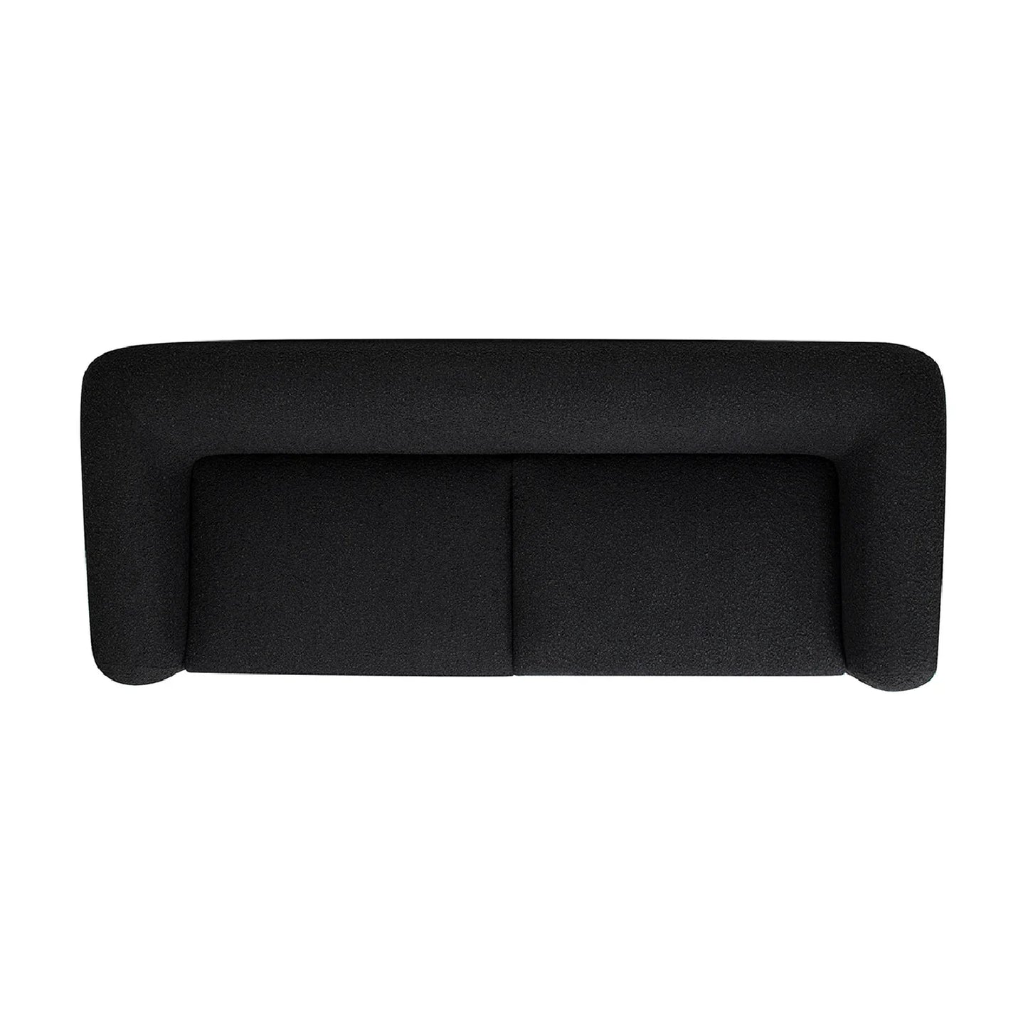 Luxury Ebony Boucle 3-Seater Sofa Modern Italian Style for Villa