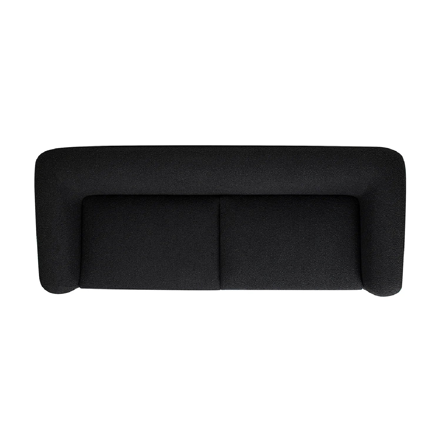 Luxury Ebony Boucle 3-Seater Sofa Modern Italian Style for Villa
