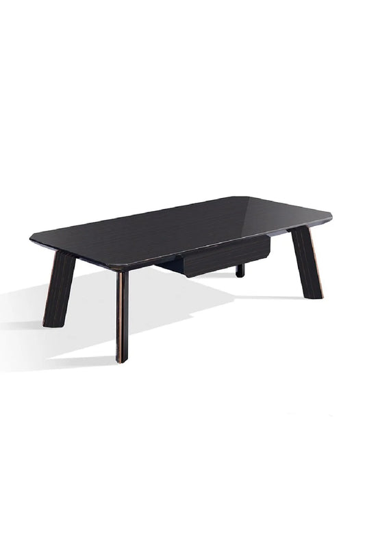 Luxury Ebony Rectangular Coffee Table Modern Italian Style for Villa