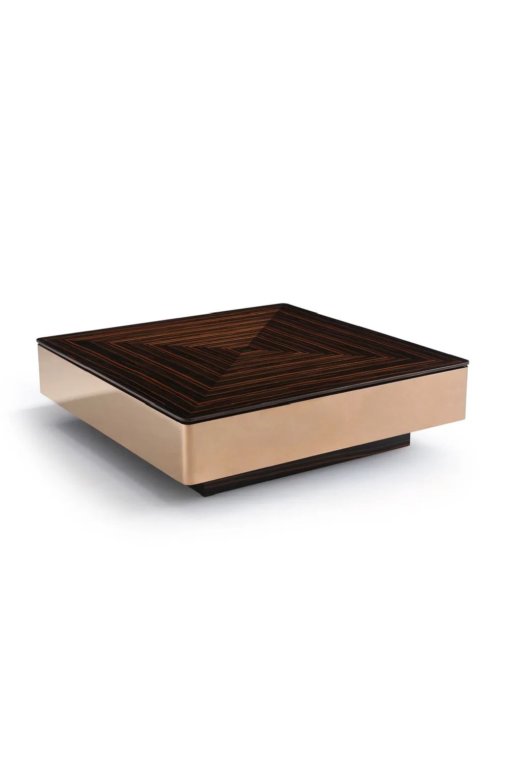 Luxury Ebony Square Coffee Table Modern Italian Style for Villa