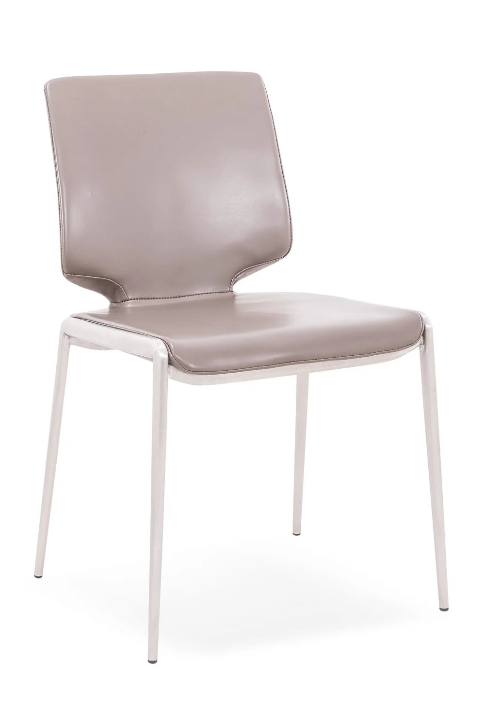 Luxury Eco-Leather Stackable Dining Chairs European Style for Villa