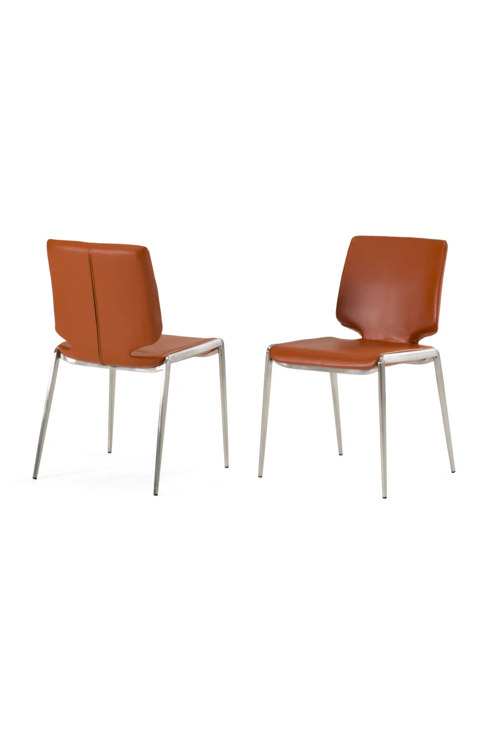 Luxury Eco-Leather Stackable Dining Chairs European Style for Villa