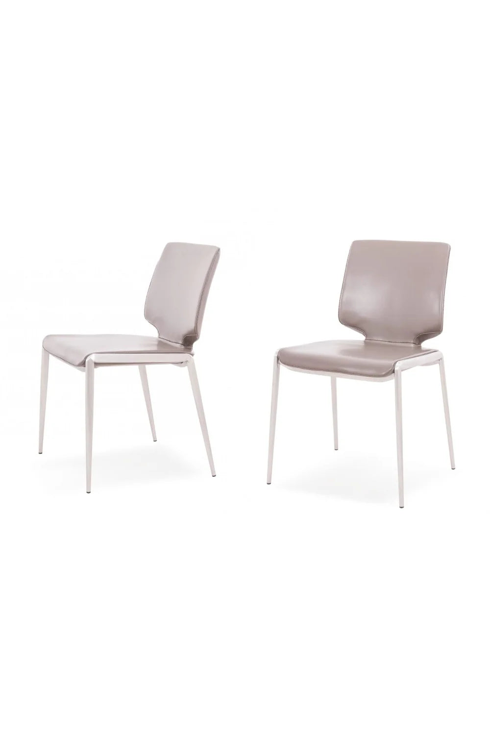 Luxury Eco-Leather Stackable Dining Chairs European Style for Villa