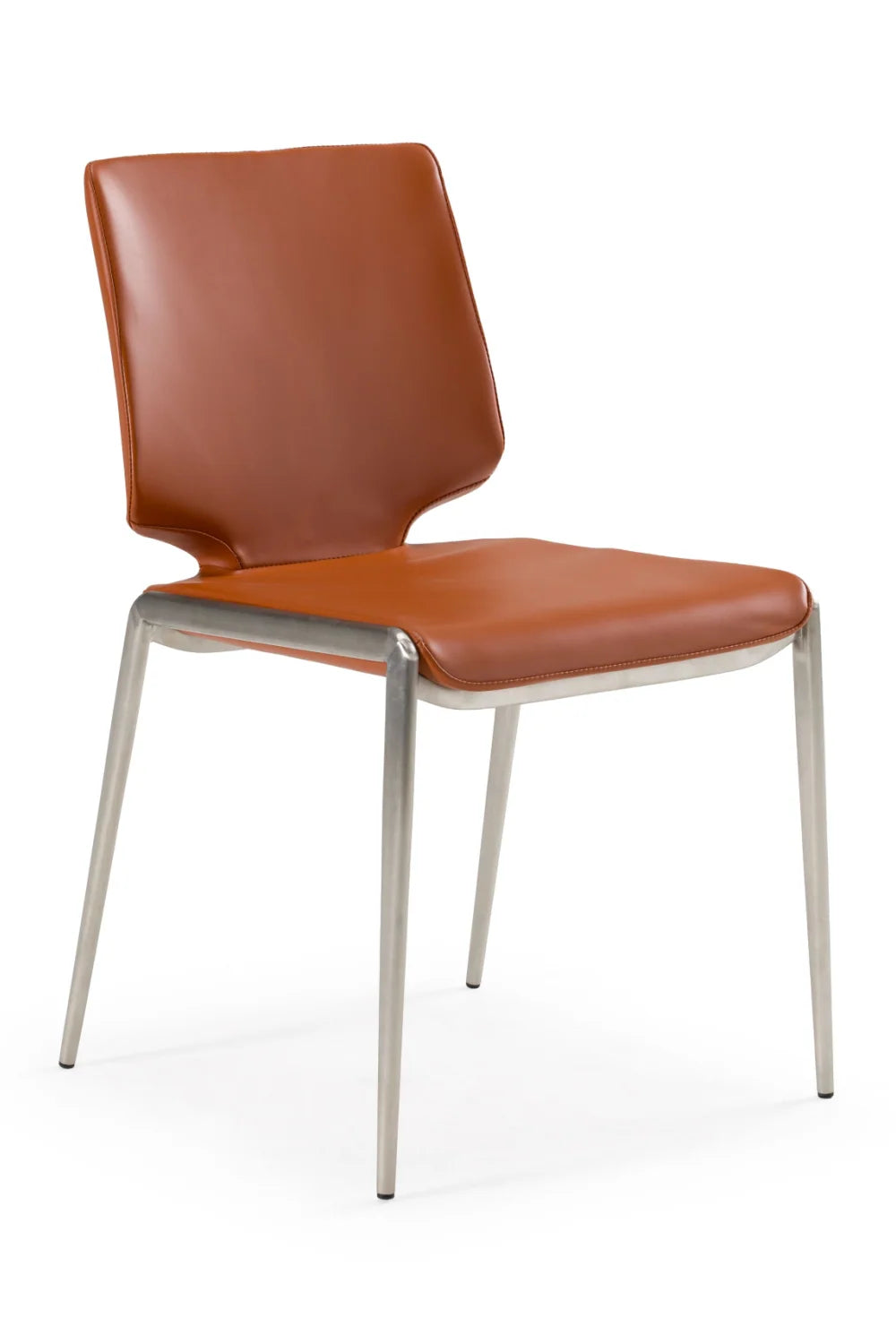 Luxury Eco-Leather Stackable Dining Chairs European Style for Villa