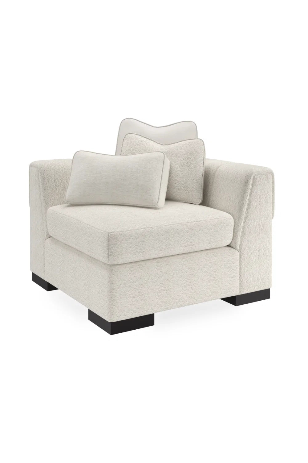 Luxury Edge White Sectional Sofa Modern Italian Style for Villa