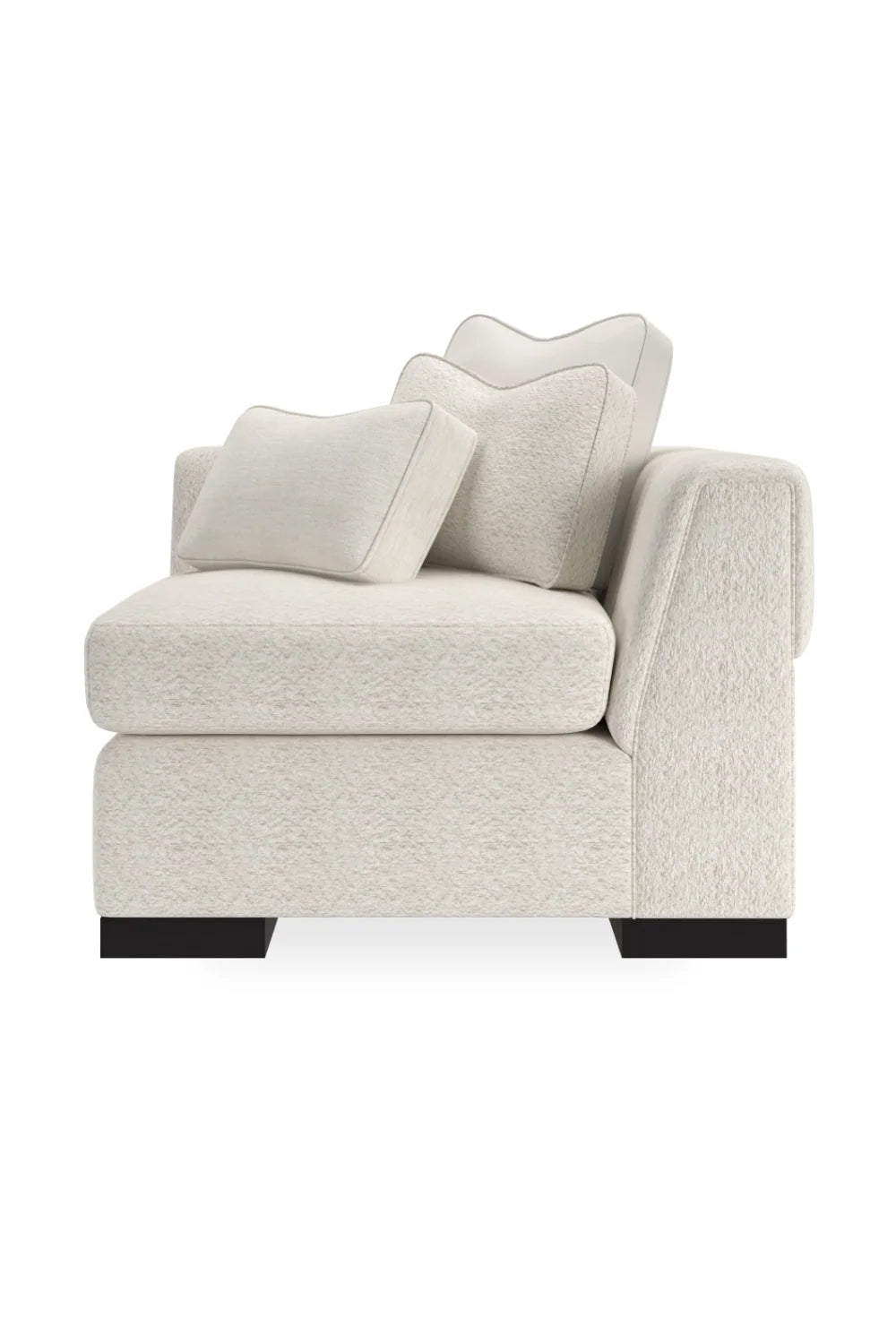 Luxury Edge White Sectional Sofa Modern Italian Style for Villa