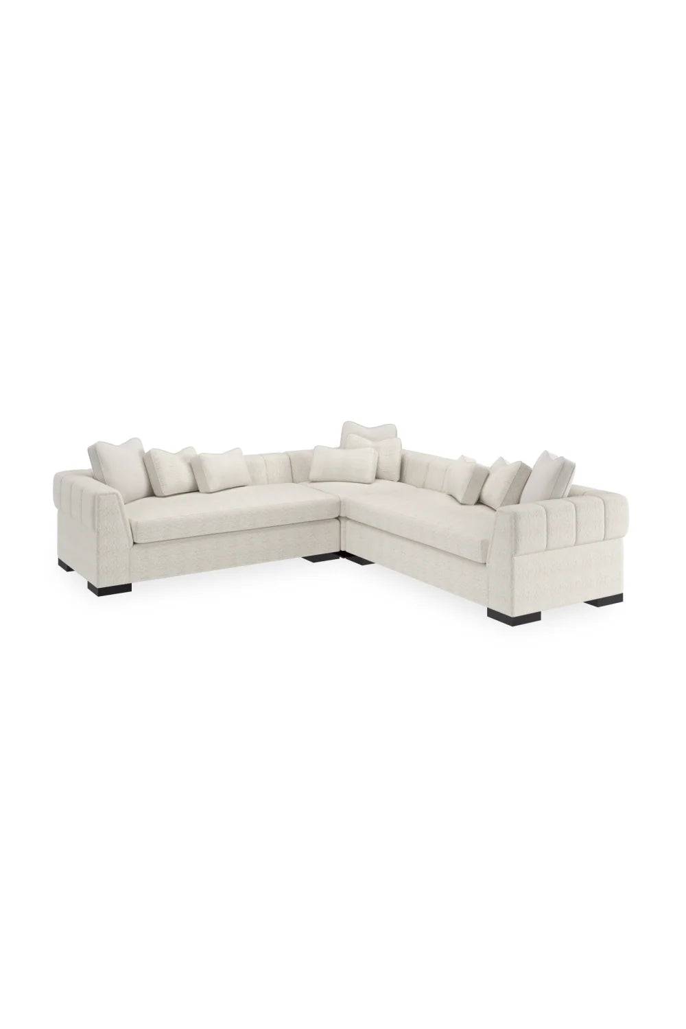 Luxury Edge White Sectional Sofa Modern Italian Style for Villa