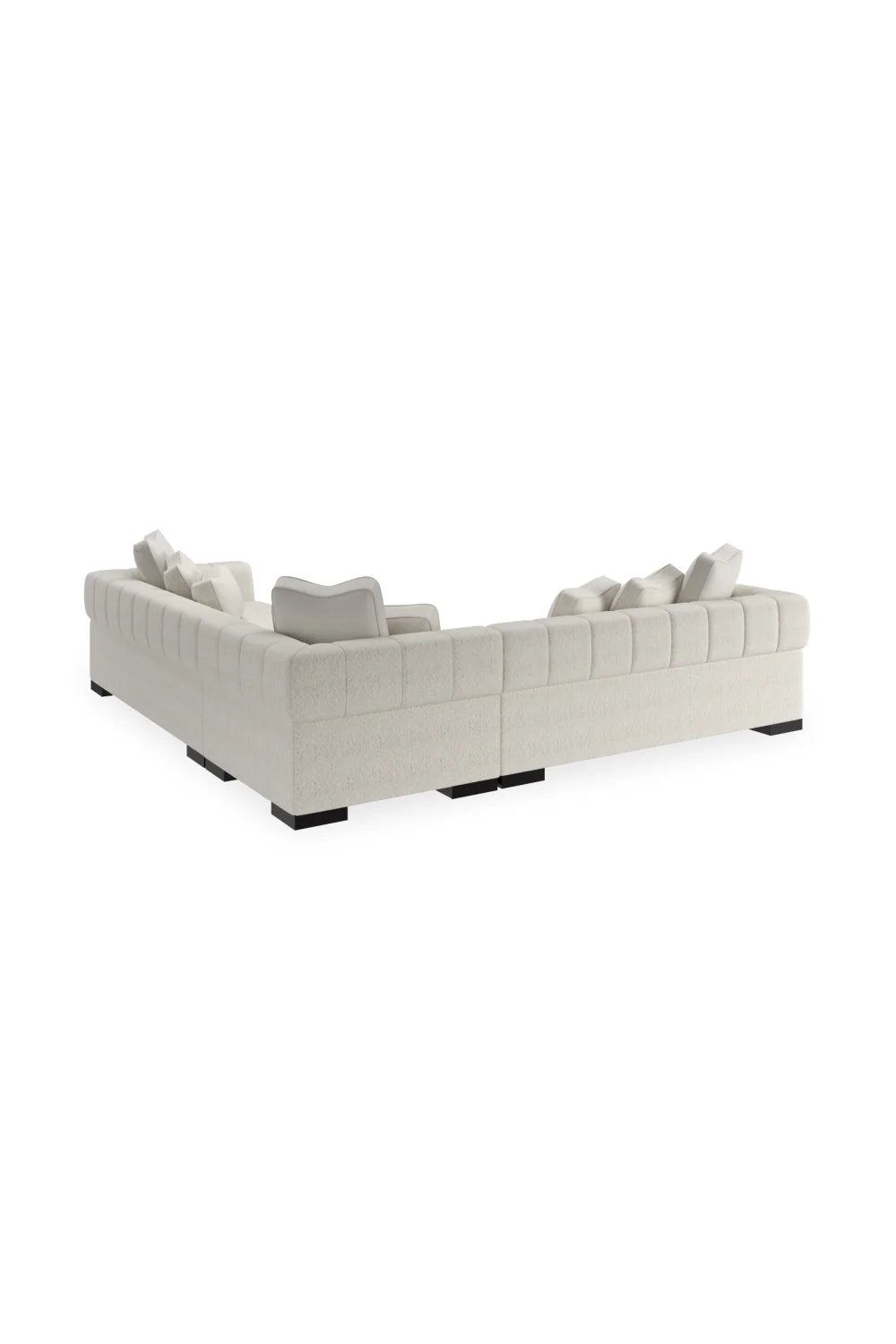 Luxury Edge White Sectional Sofa Modern Italian Style for Villa