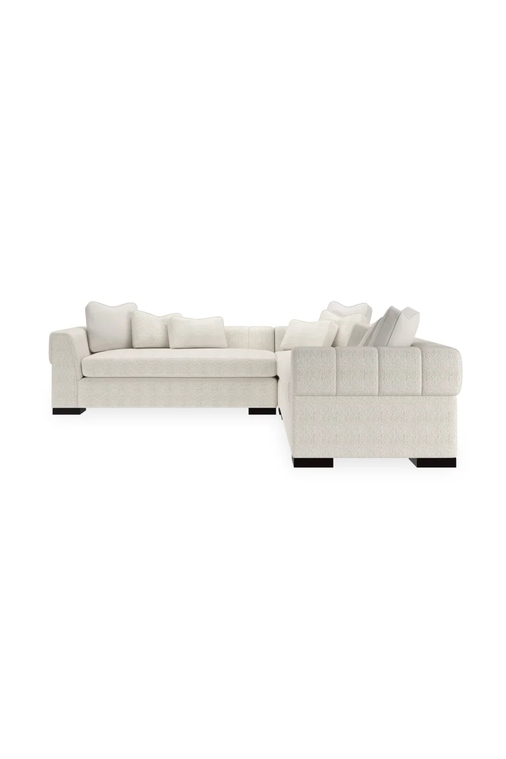 Luxury Edge White Sectional Sofa Modern Italian Style for Villa