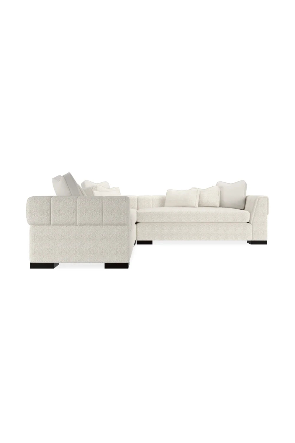 Luxury Edge White Sectional Sofa Modern Italian Style for Villa
