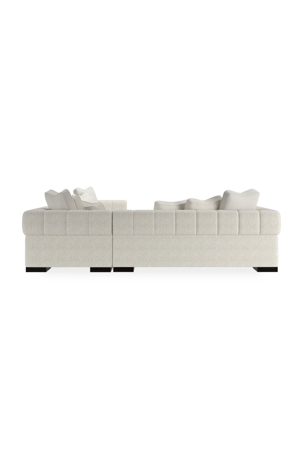 Luxury Edge White Sectional Sofa Modern Italian Style for Villa