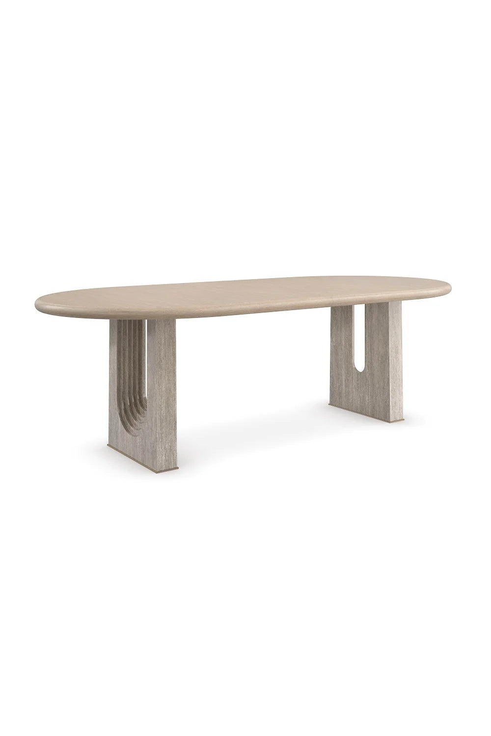 Luxury Emphasis Oval Oak Dining Table Modern Italian Style for Villa