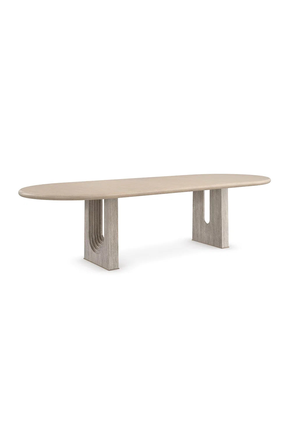 Luxury Emphasis Oval Oak Dining Table Modern Italian Style for Villa