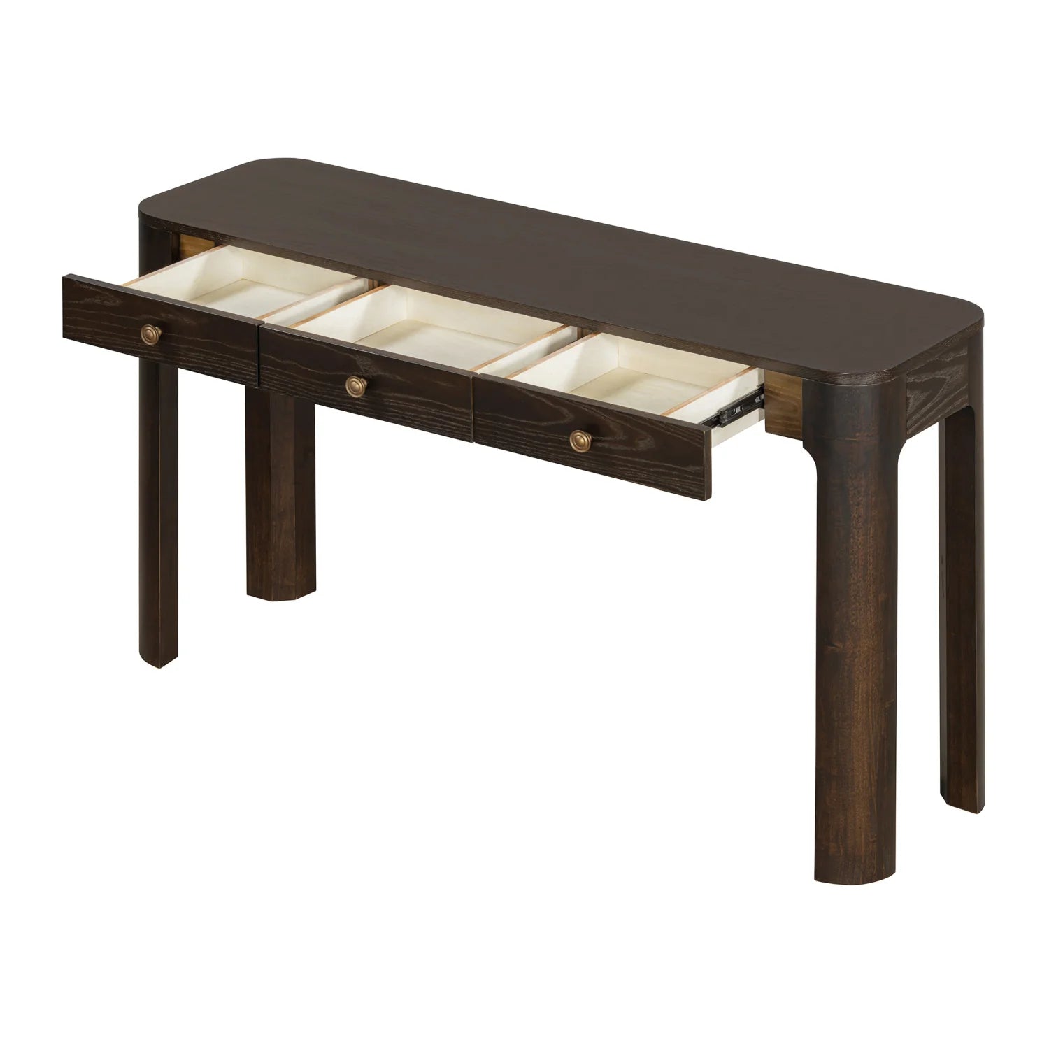 Luxury Espresso Wooden Console Table Modern Italian Style for Villa