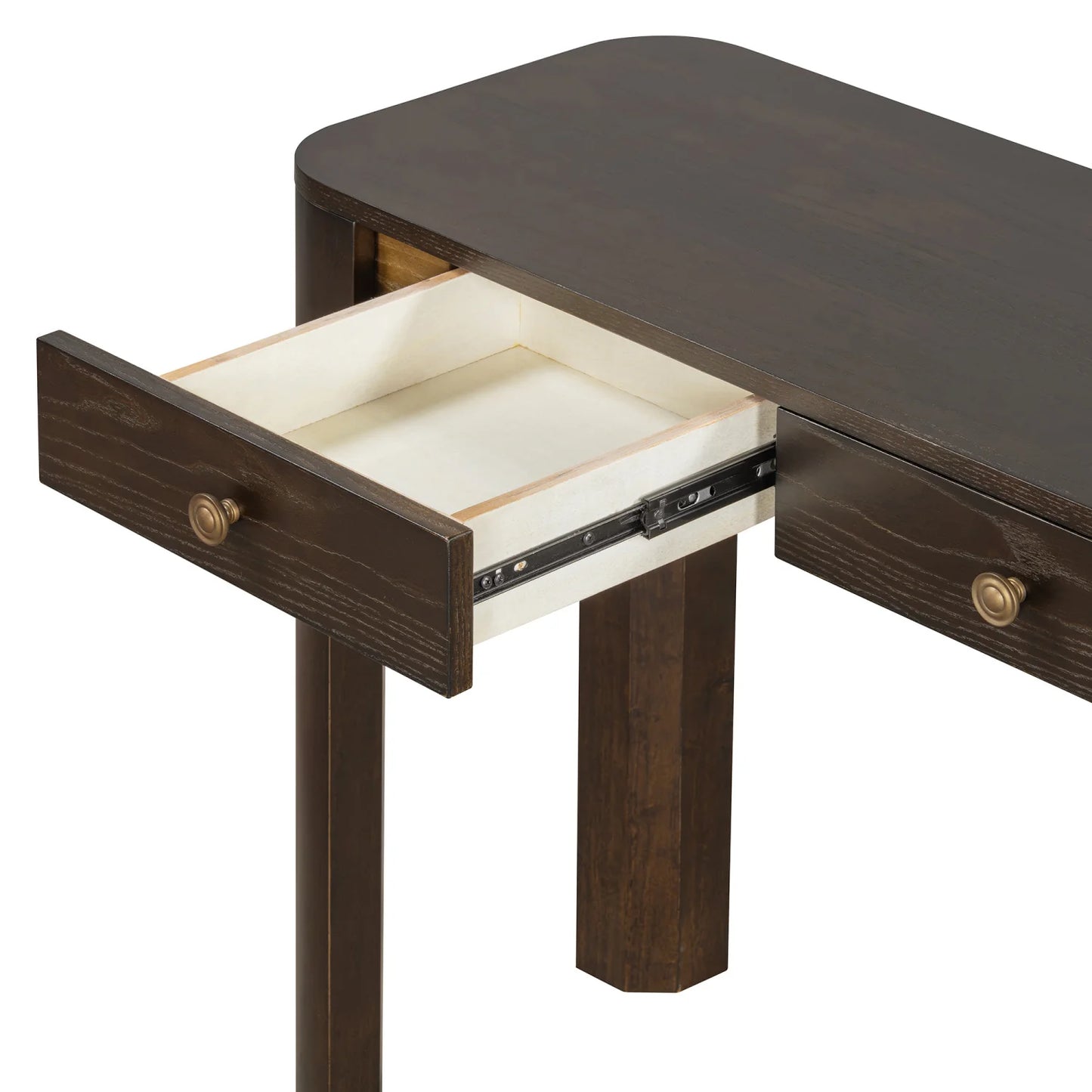 Luxury Espresso Wooden Console Table Modern Italian Style for Villa