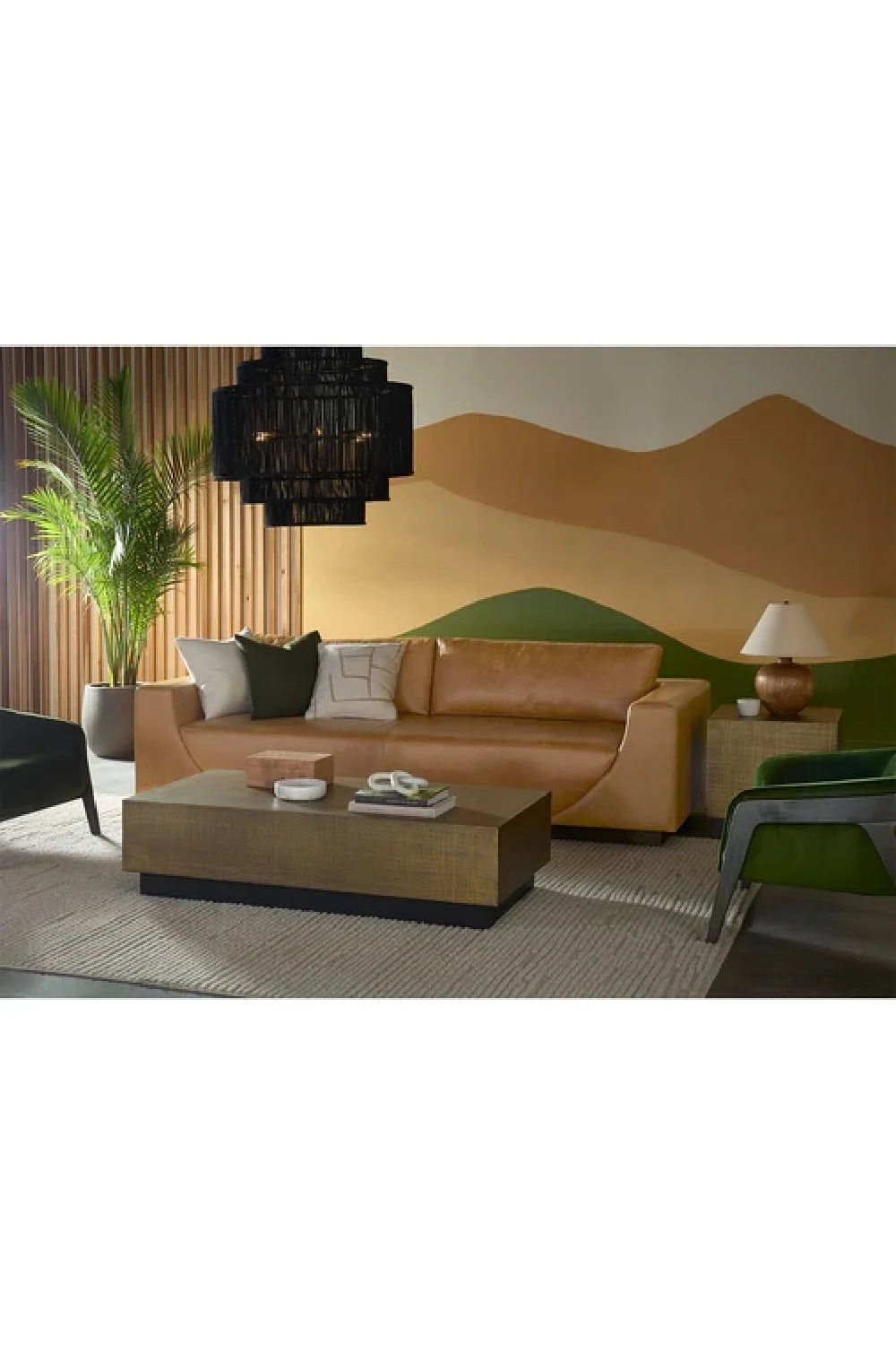Luxury Etched Antique Brass Rectangular Coffee Table Modern Italian Style for Villa
