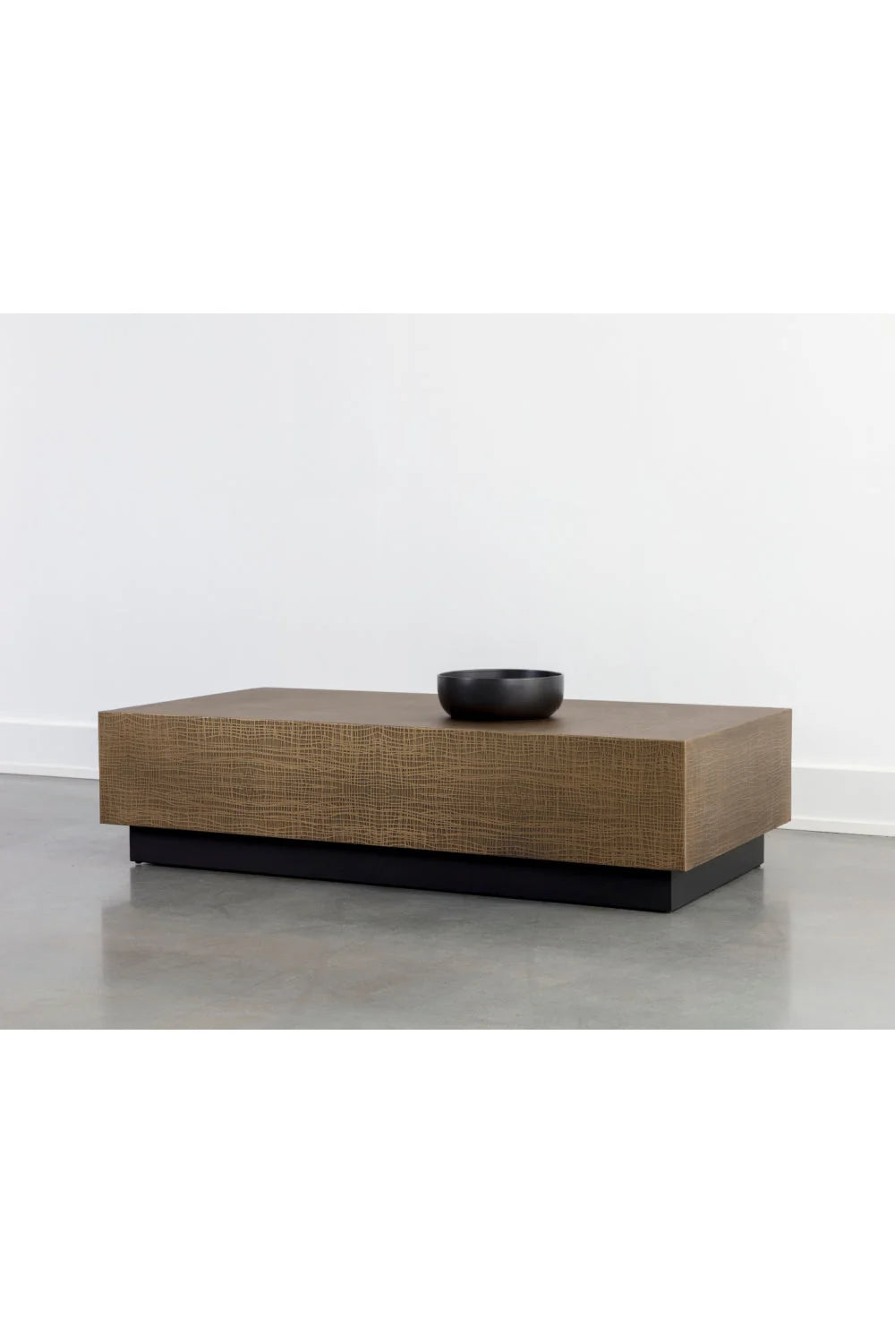 Luxury Etched Antique Brass Rectangular Coffee Table Modern Italian Style for Villa