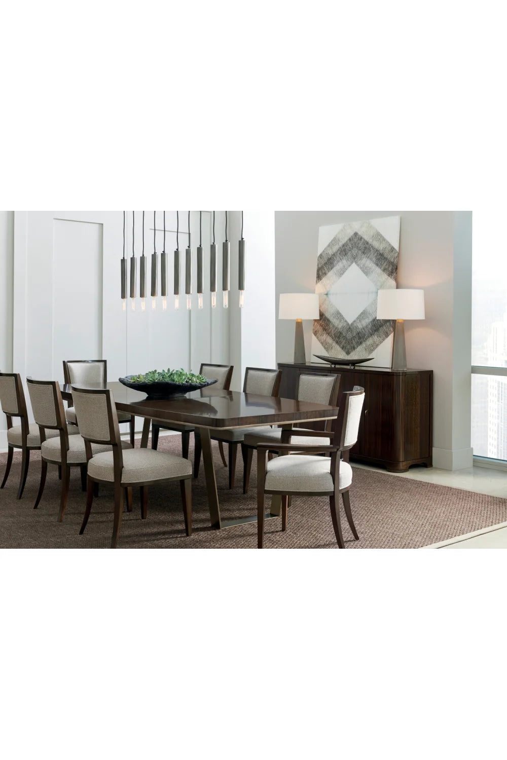 Luxury Eucalyptus Extendable Dining Table Modern Italian Style for Villa