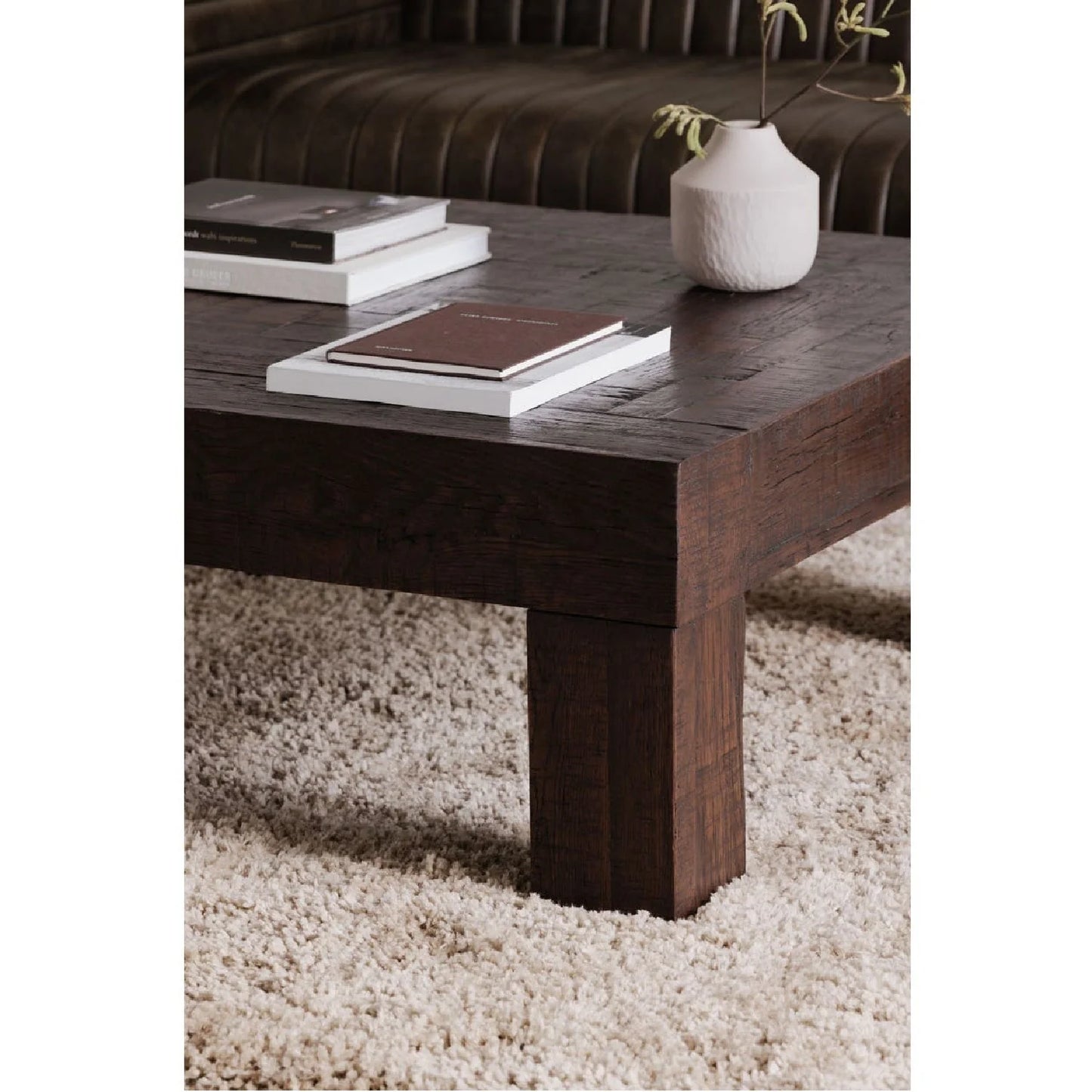 Luxury Evander Solid Oak Coffee Table Modern Italian Style for Villa