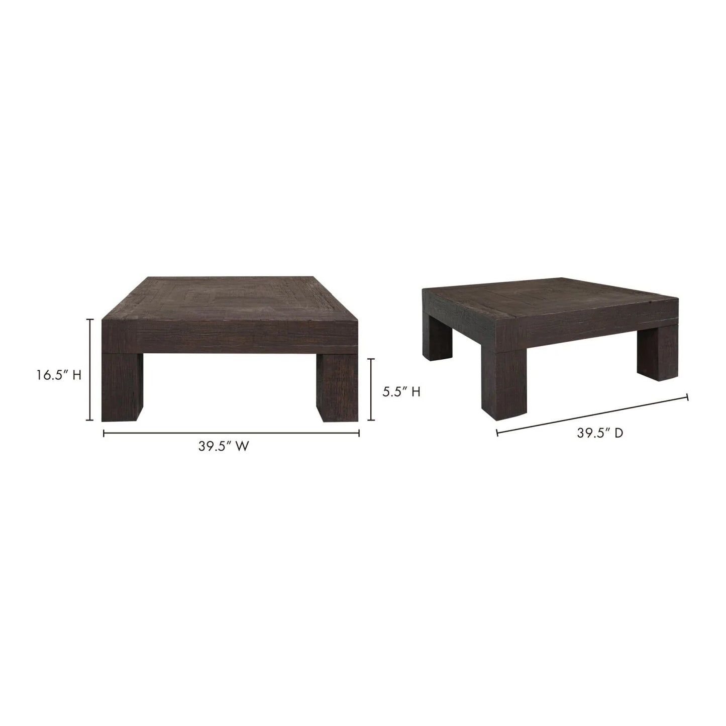 Luxury Evander Solid Oak Coffee Table Modern Italian Style for Villa
