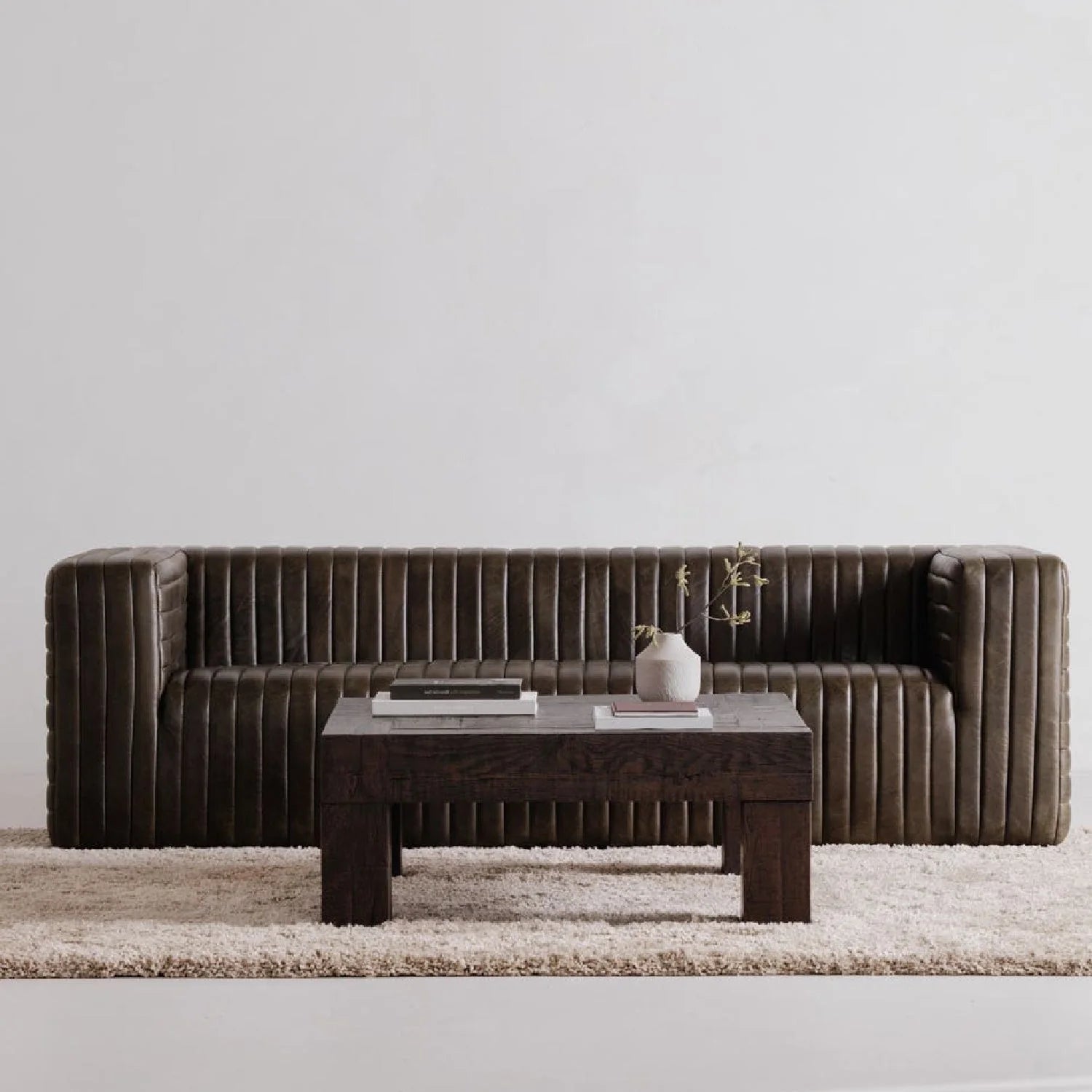 Luxury Evander Solid Oak Coffee Table Modern Italian Style for Villa