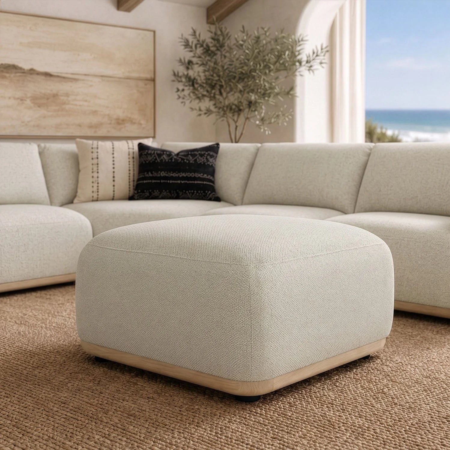 Luxury Evans Fabric Modular Sectional Sofa Modern Italian Style for Villa