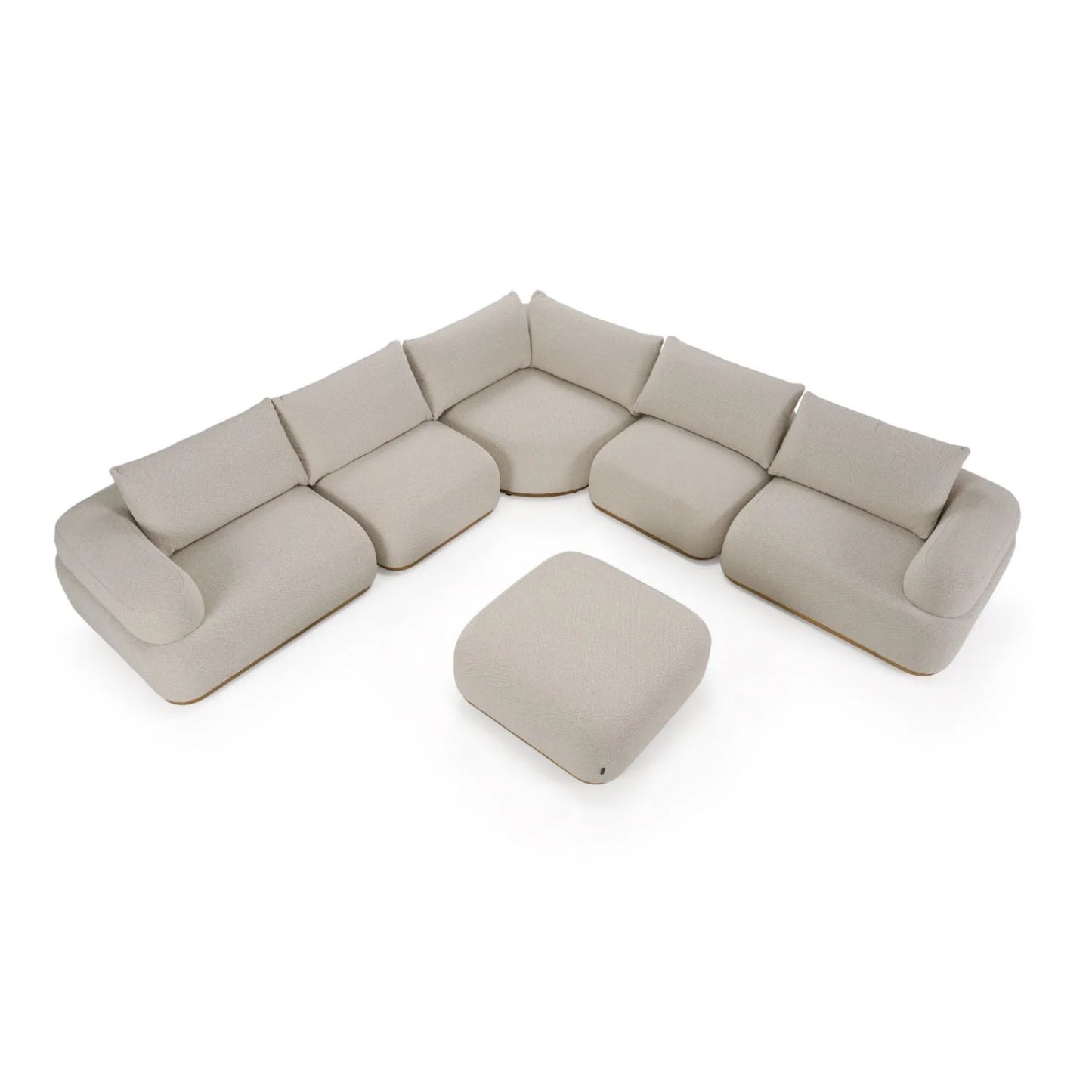 Luxury Evans Fabric Modular Sectional Sofa Modern Italian Style for Villa