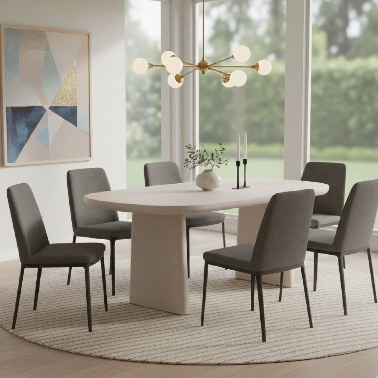 Luxury Evermore Oval Dining Table Modern Italian Style for Villa