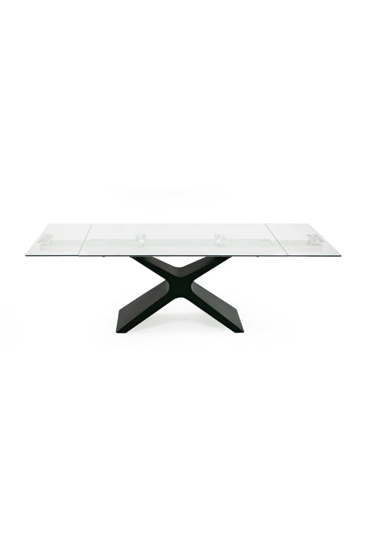 Luxury Extendable Glass Dining Table Modern Italian Style for Villa