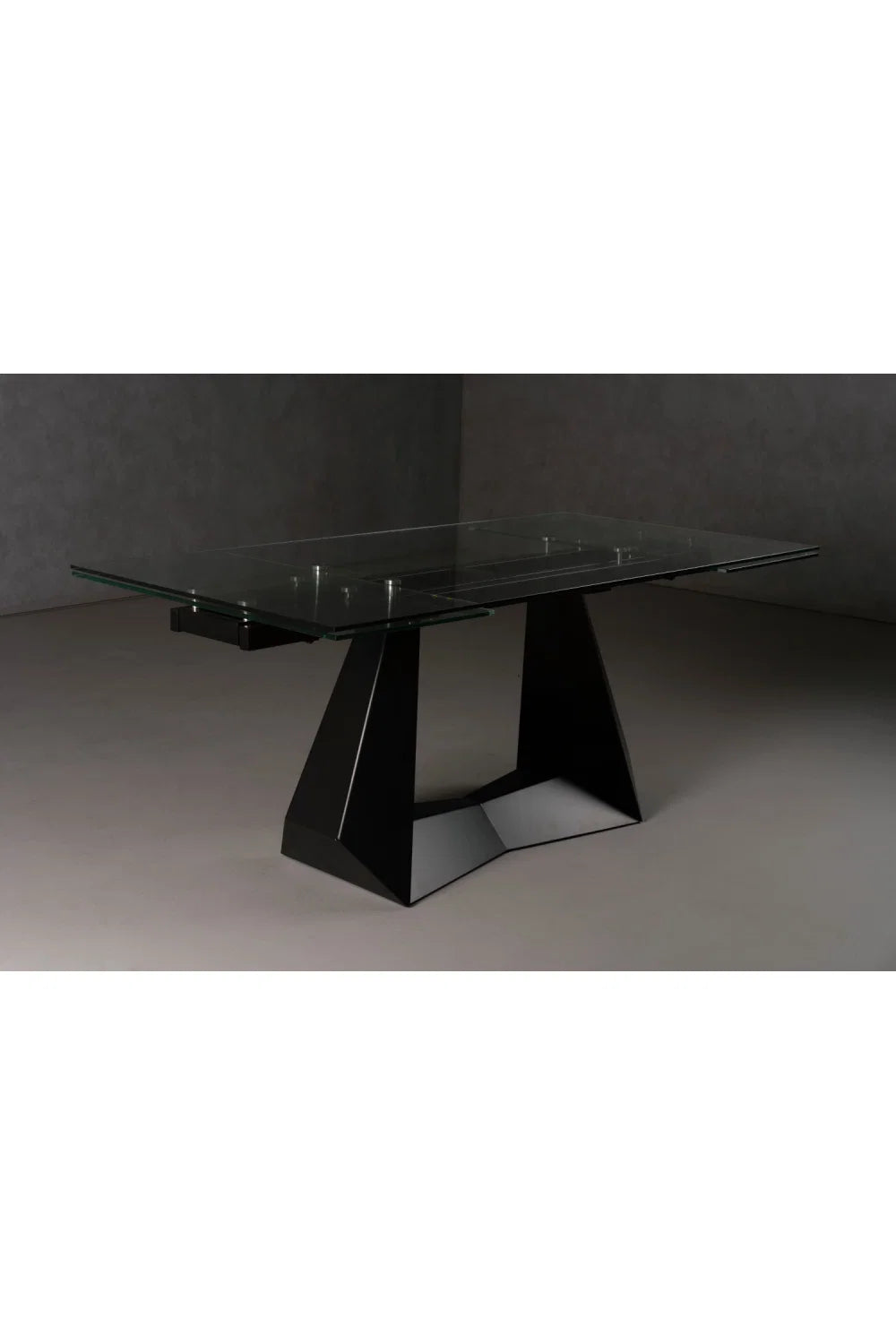 Luxury Extendable Glass Dining Table Modern Italian Style for Villa