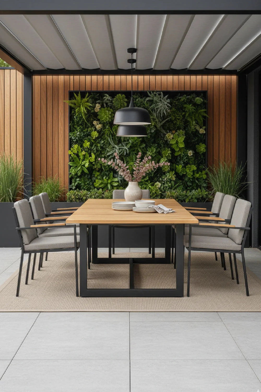 Luxury Extendable Teak Dining Table Modern Italian Style for Villa