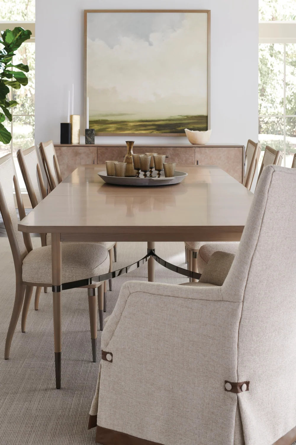 Luxury Extendable Wood Dining Table Modern Italian Style for Villa
