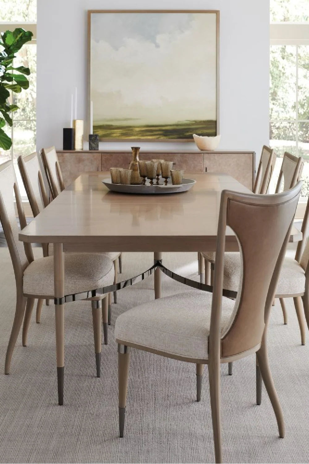 Luxury Extendable Wood Dining Table Modern Italian Style for Villa
