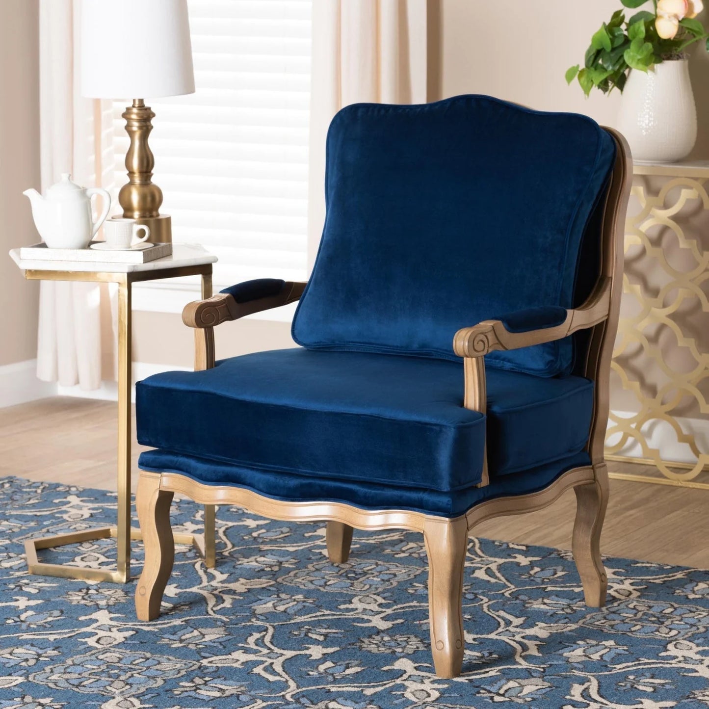 Luxury Fabric Accent Chair European Style for Villa
