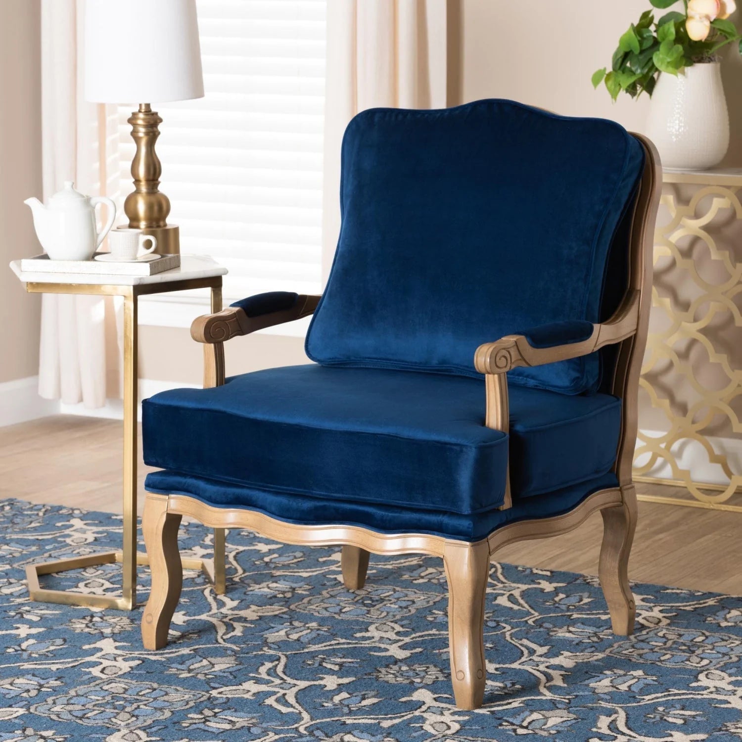 Luxury Fabric Accent Chair European Style for Villa