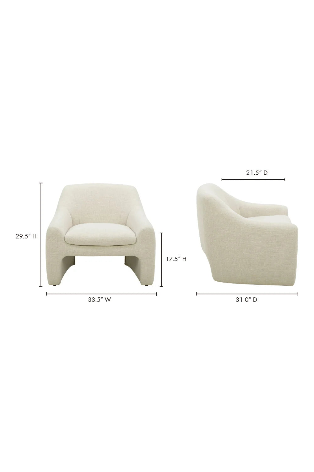 Luxury Fabric Lounge Chair Modern Italian Style for Villa