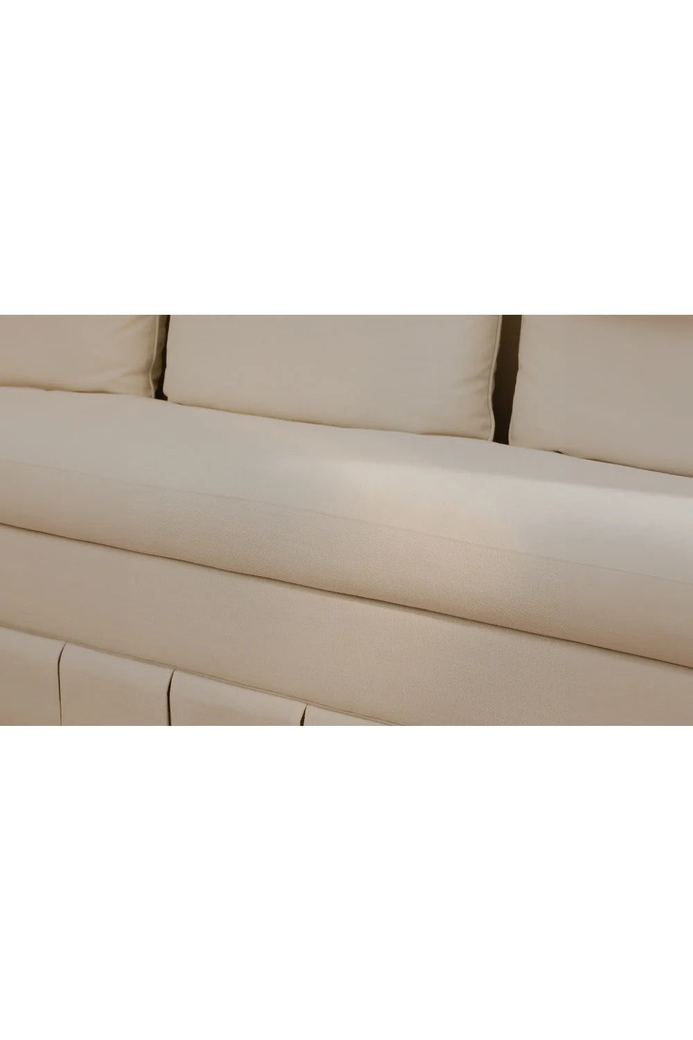 Luxury Fabric Pleated Skirt Sofa Modern Italian Style for Villa