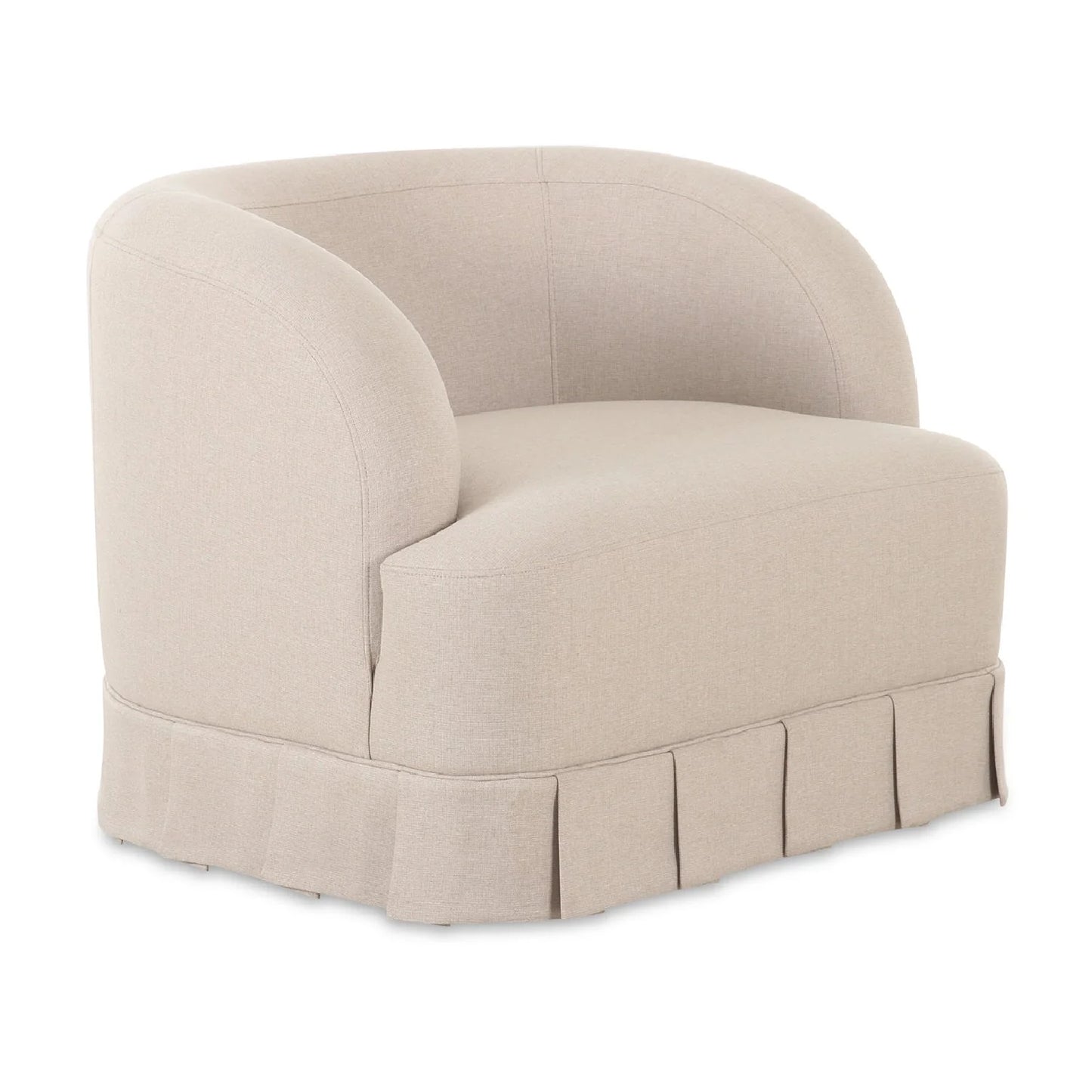 Luxury Fabric Pleated Swivel Chair Modern Italian Style for Villa