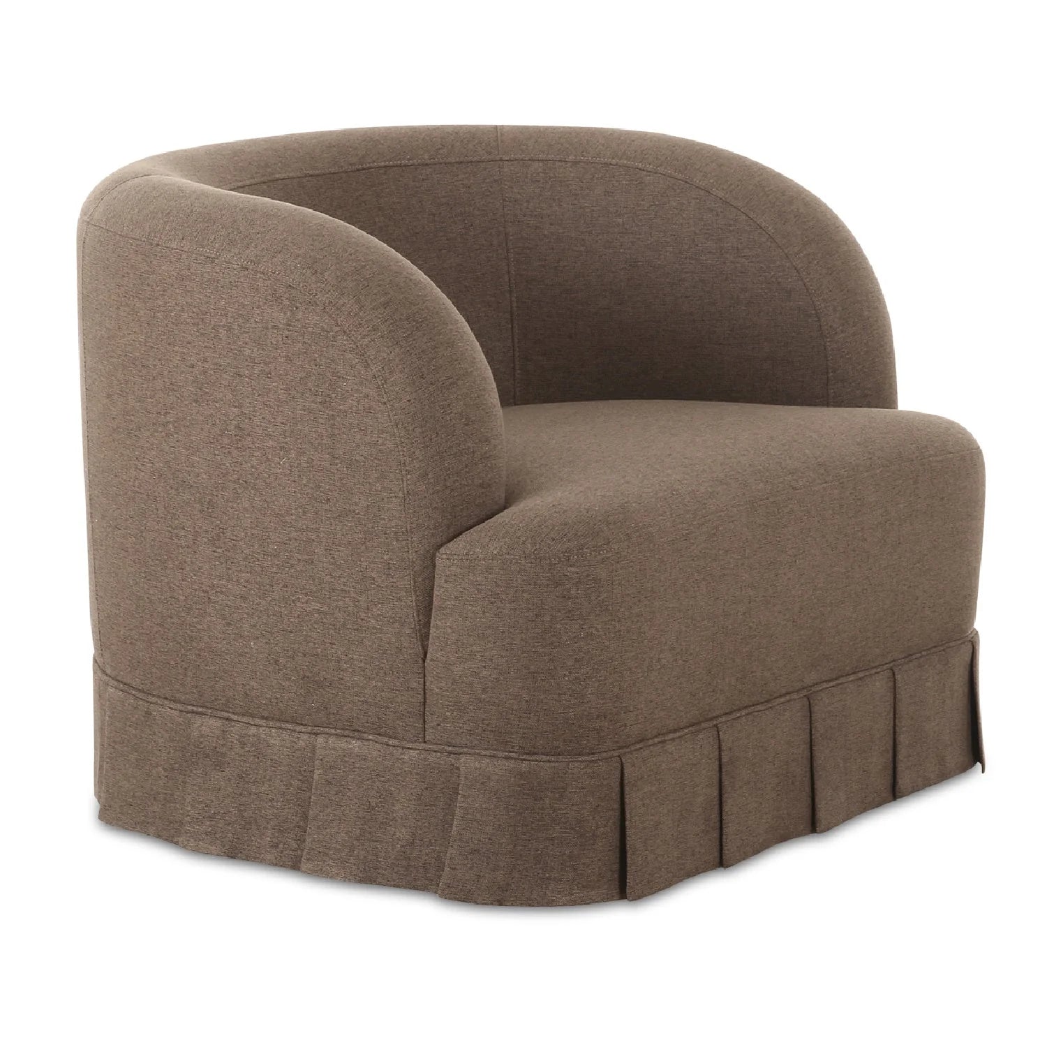 Luxury Fabric Pleated Swivel Chair Modern Italian Style for Villa