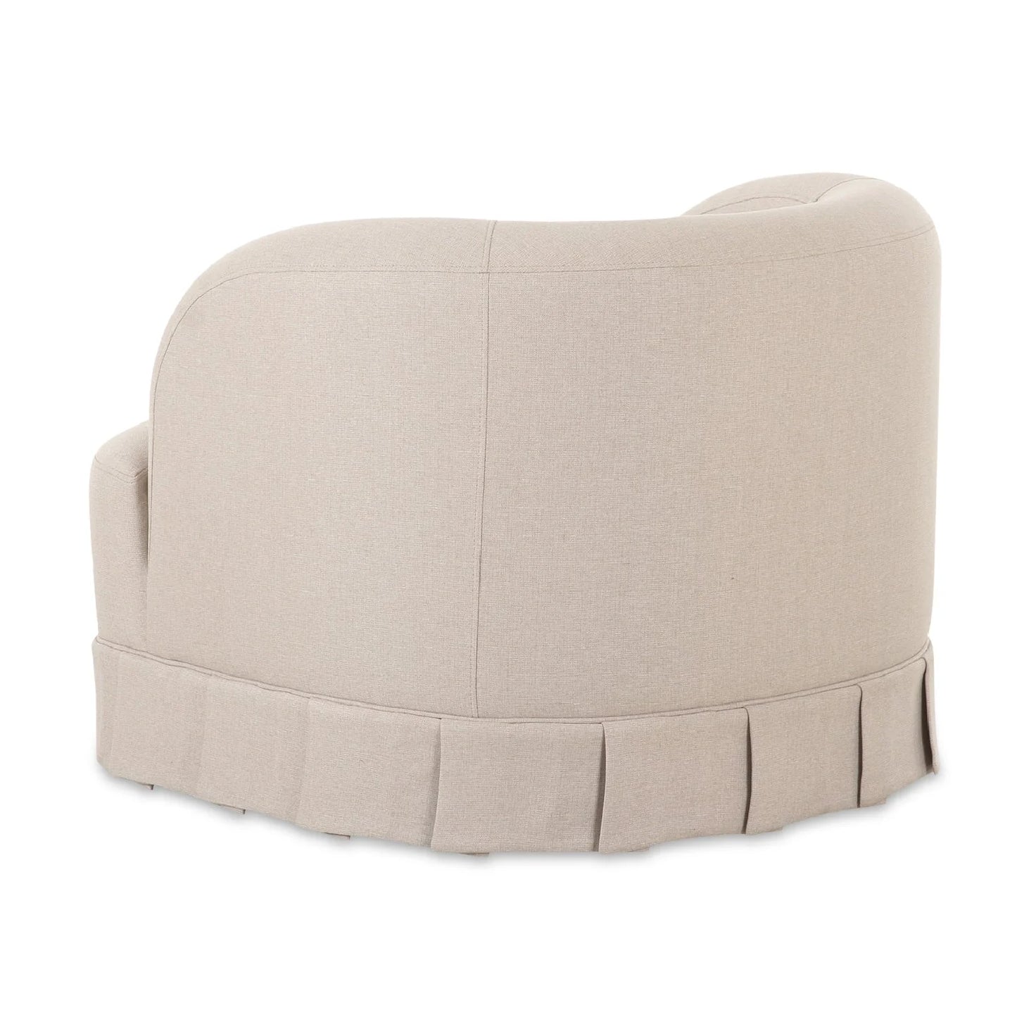 Luxury Fabric Pleated Swivel Chair Modern Italian Style for Villa