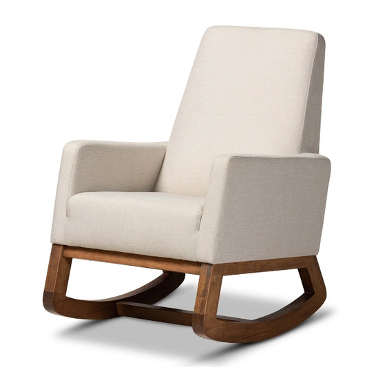 Luxury Fabric Rocking Chair Modern Italian Style for Villa