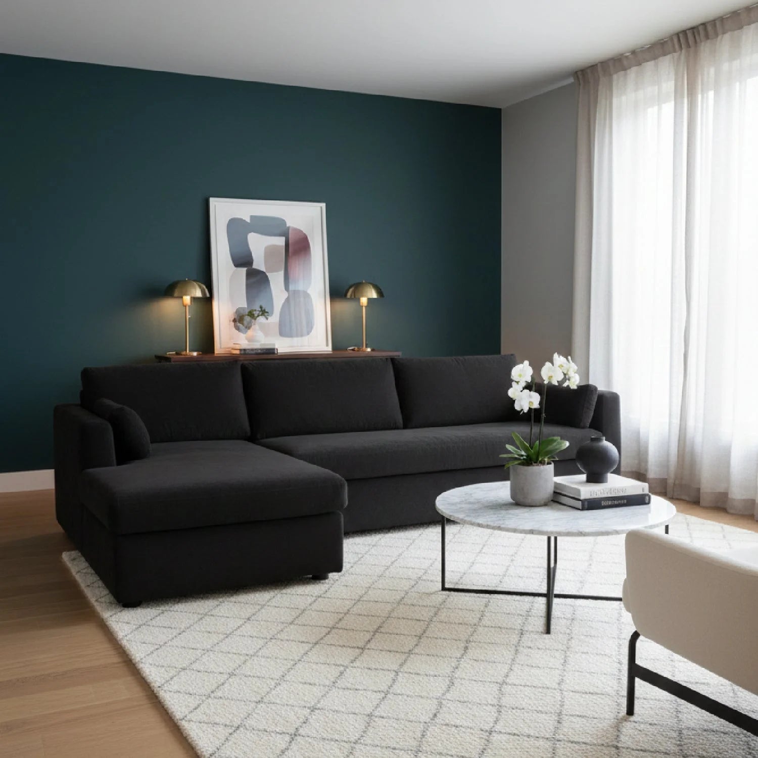 Luxury Fabric Sectional Sofa Modern Italian Style for Villa