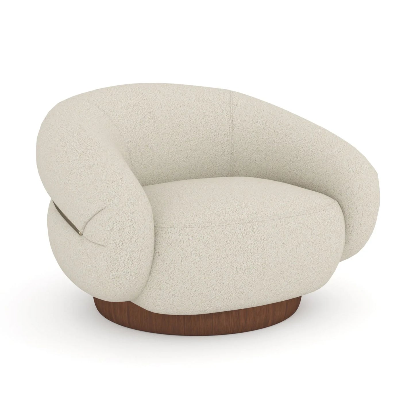 Luxury Fabric Swivel Accent Chair Modern Italian Style for Villa