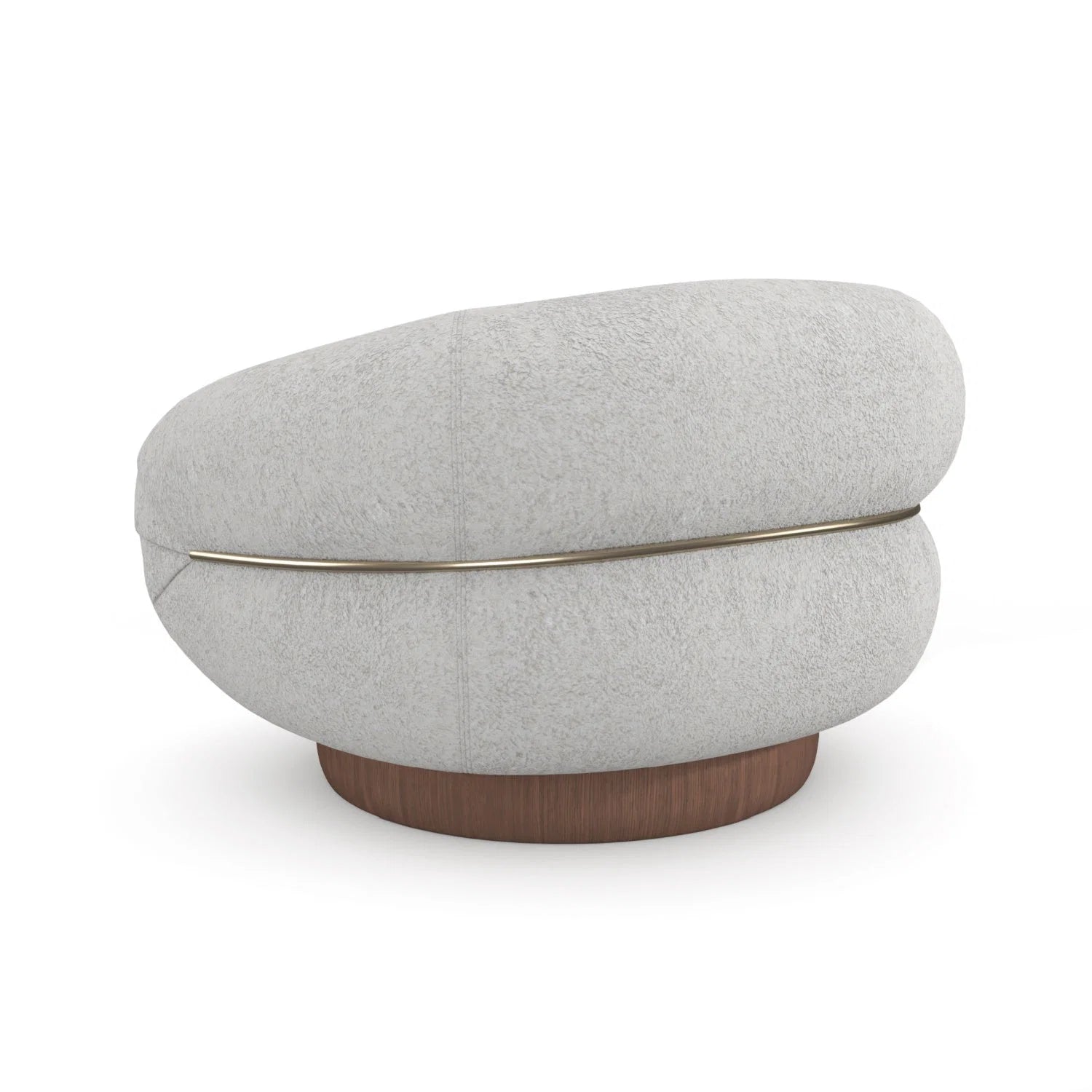Luxury Fabric Swivel Accent Chair Modern Italian Style for Villa